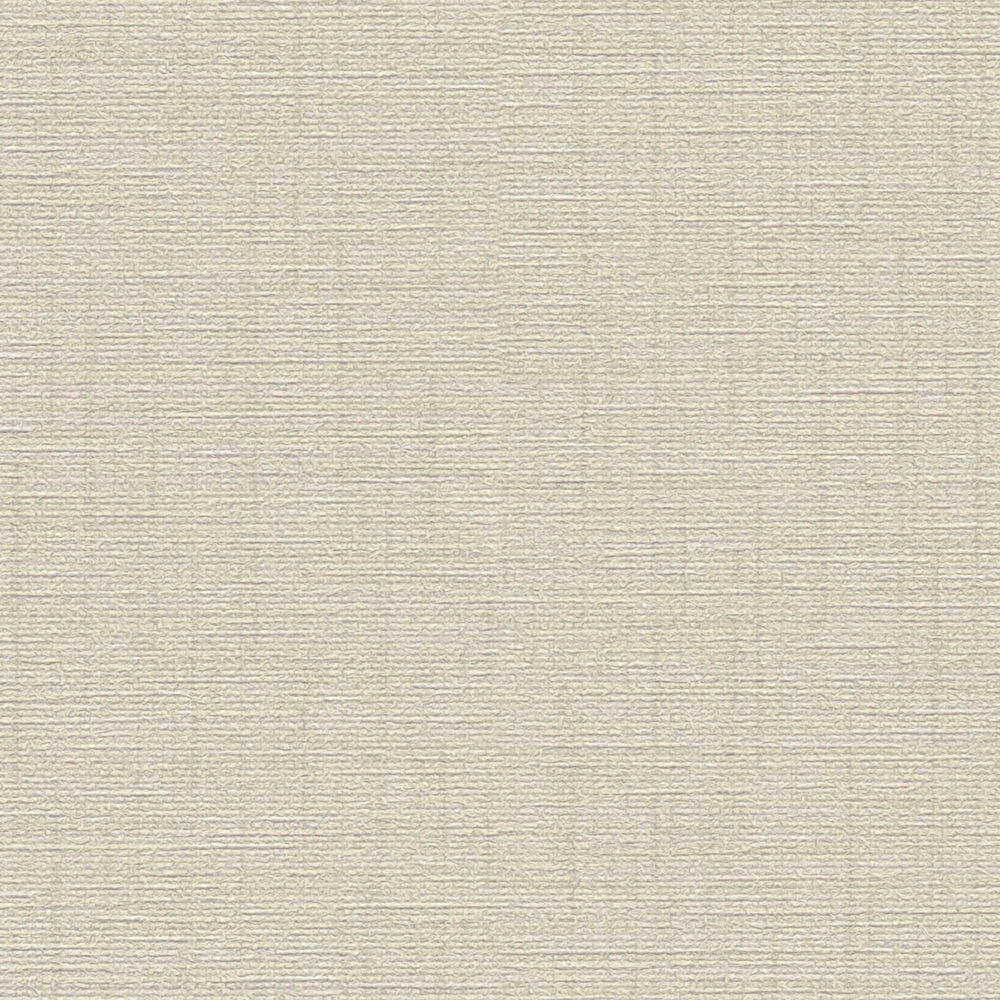 Tapete einfarbig Beige mit Textilstruktur – Grau