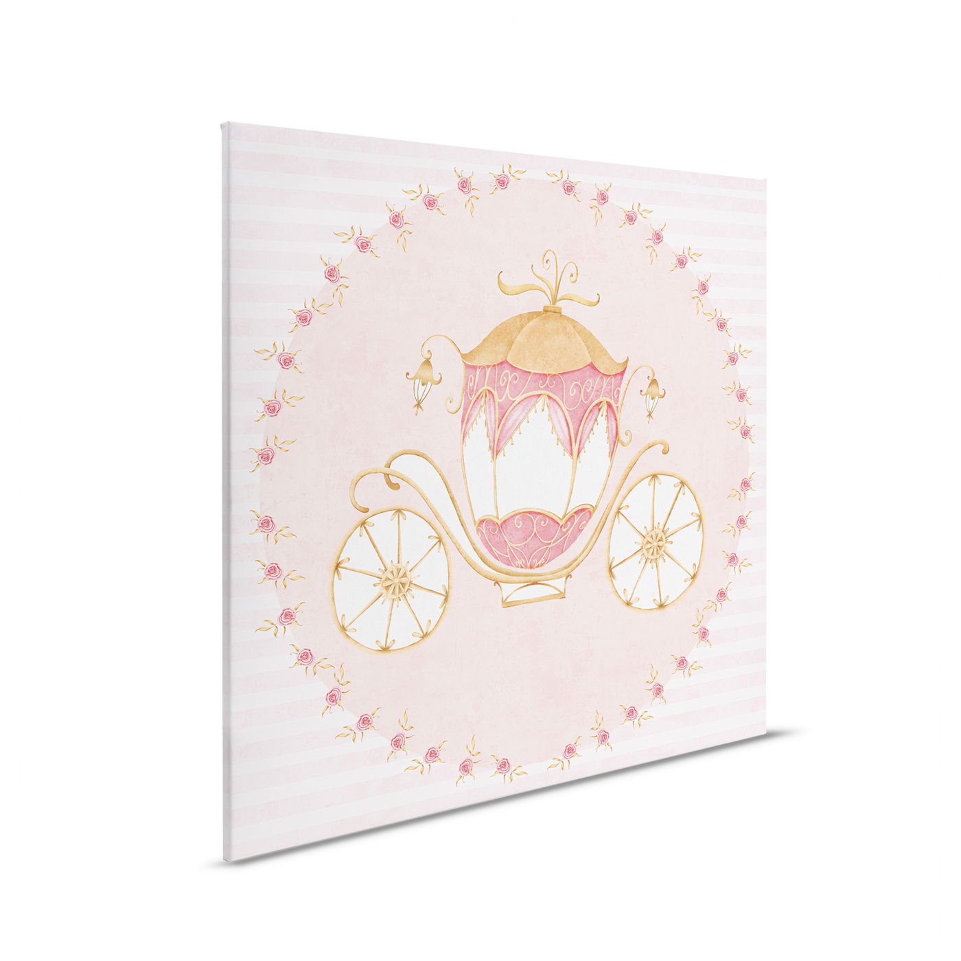         Kutsche im Märchenland - Leinwandbild für Kinder – 30 x 30 cm - Beige, Gelb
    