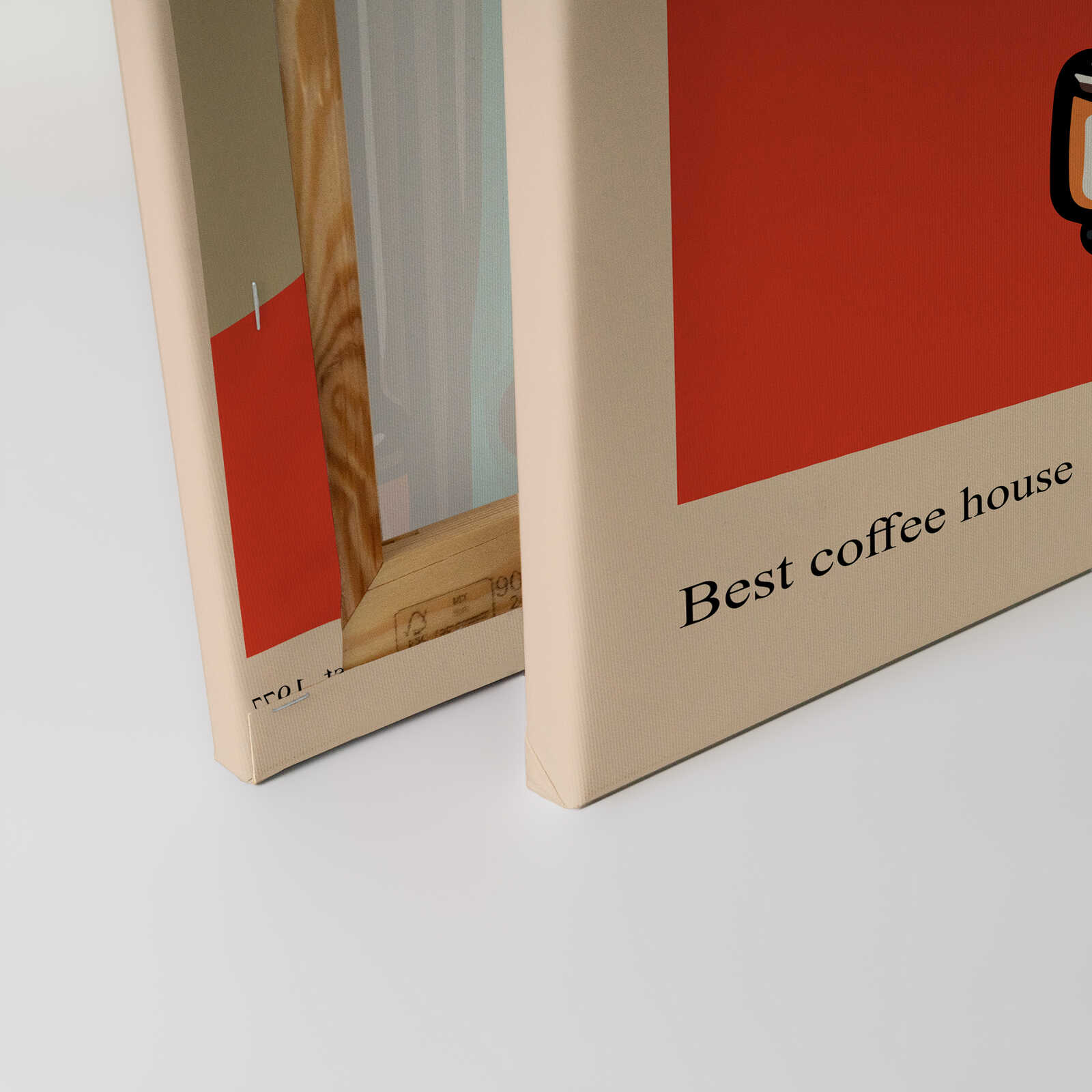             Leinwandbild Americano Coffee - Vintage Wandbild für Kaffeeliebhaber – 30 x 45 cm - Bunt, Beige
        