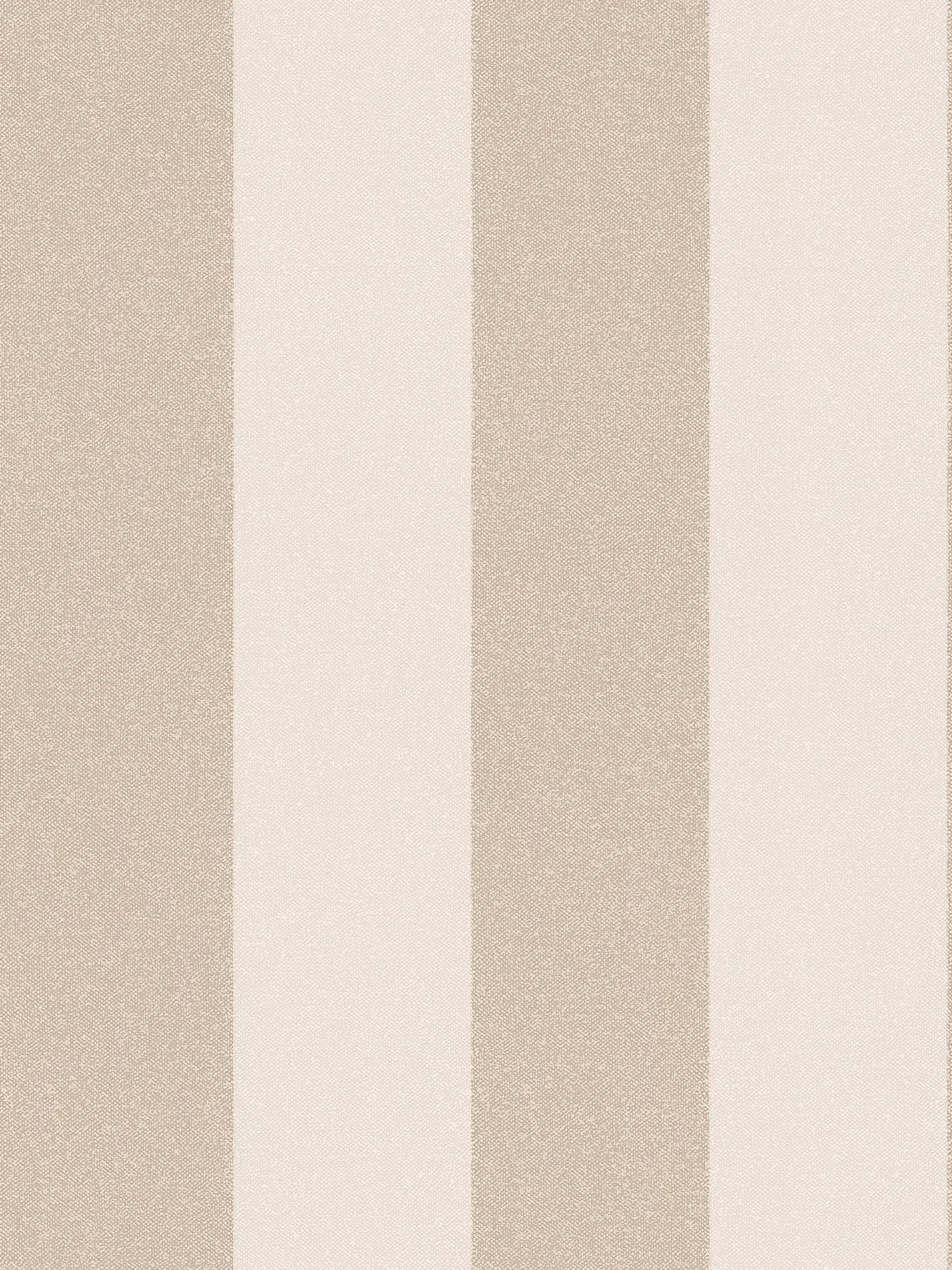         Papier peint à rayures en bloc aspect lin - marron, crème, beige
    