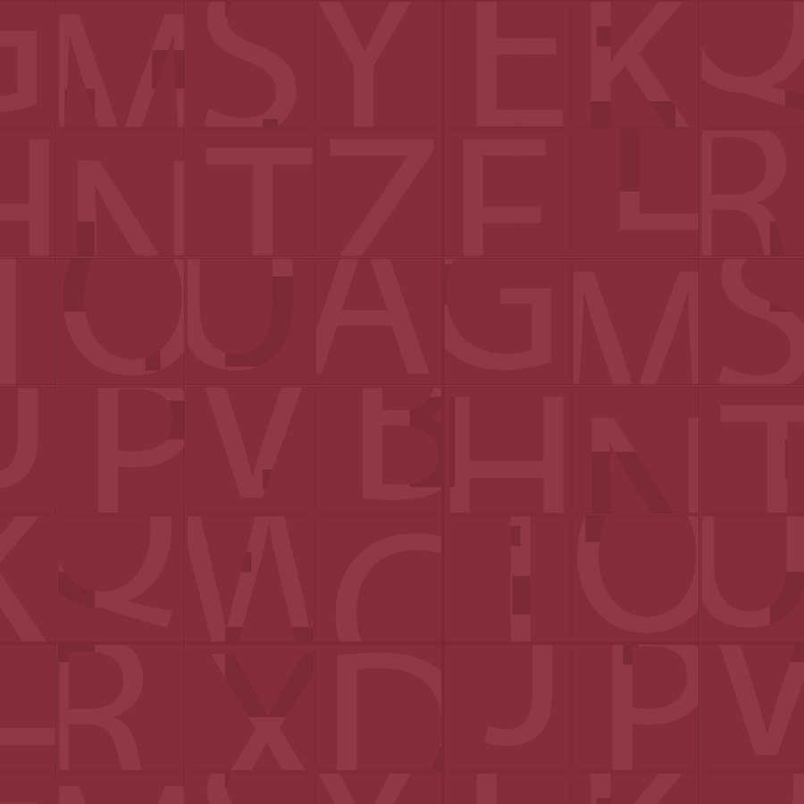         Design Fototapete Quadrate mit verschiedenen Mustern rot auf Premium Glattvlies
    