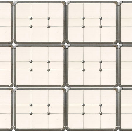         Fototapete Weiß Grau Fliesenspiel im Vintage Look
    