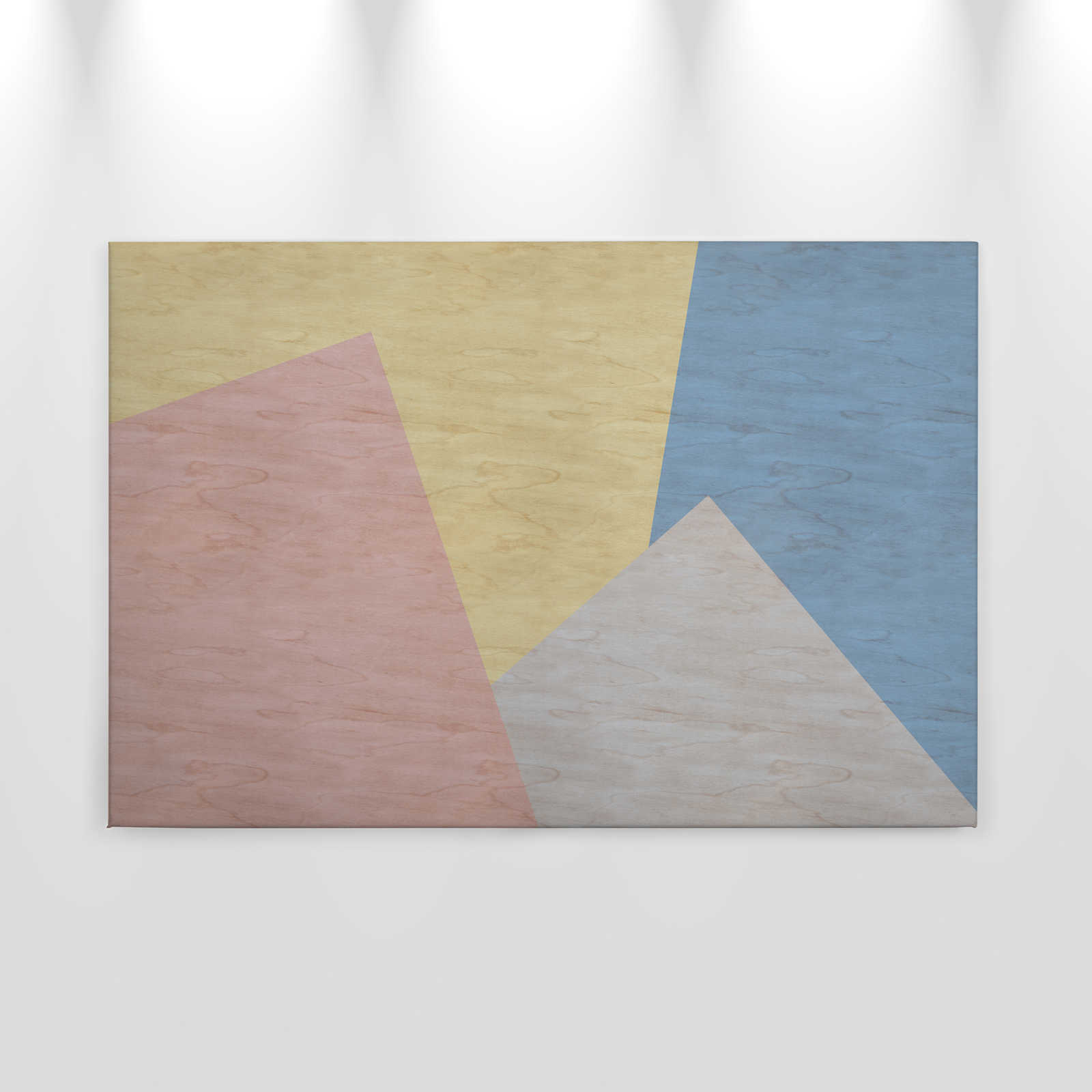             Inaly 3 - Abstraktes, buntes Leinwandbild - Sperrholz Struktur – 0,90 m x 0,60 m
        