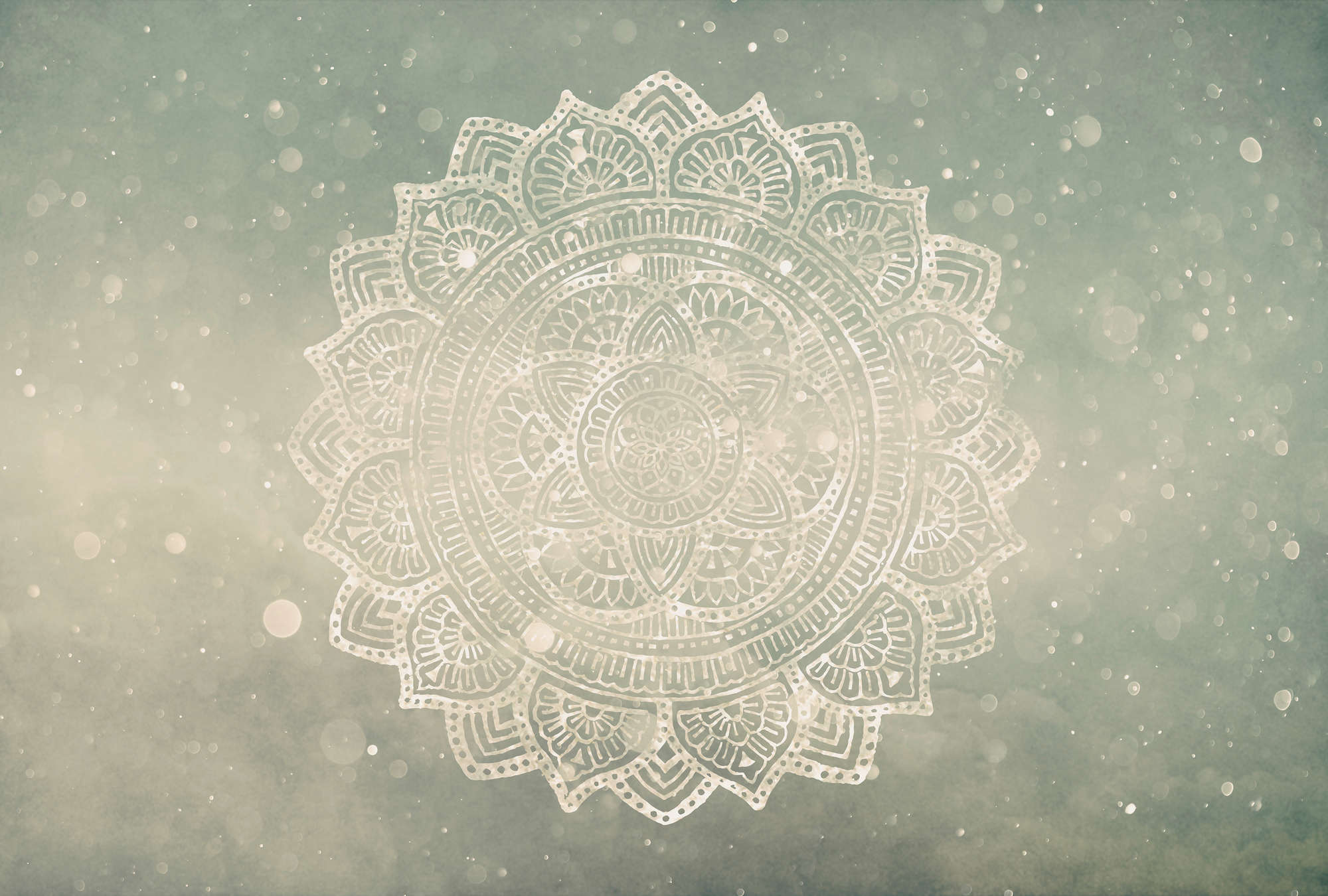 Coperta Bambino 70x100 Cm In Microfibra Con Stampa Mandala Bohémien - Morbida E Ipoallergenica