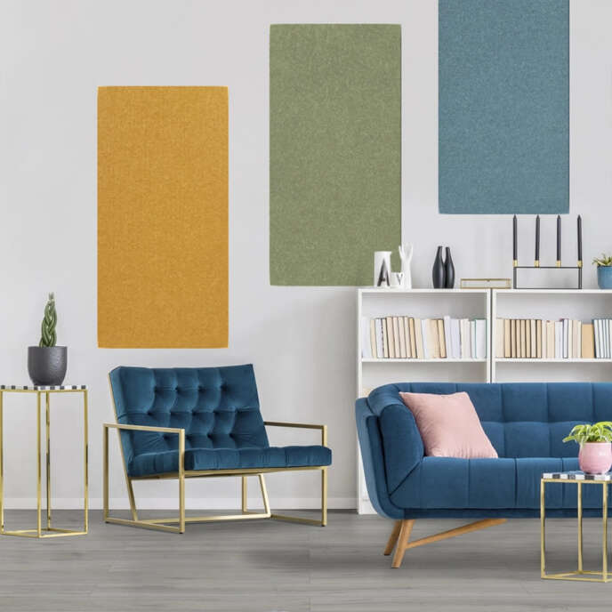 Sessel, Sofa, Wohnzimmer, Grün, Blau