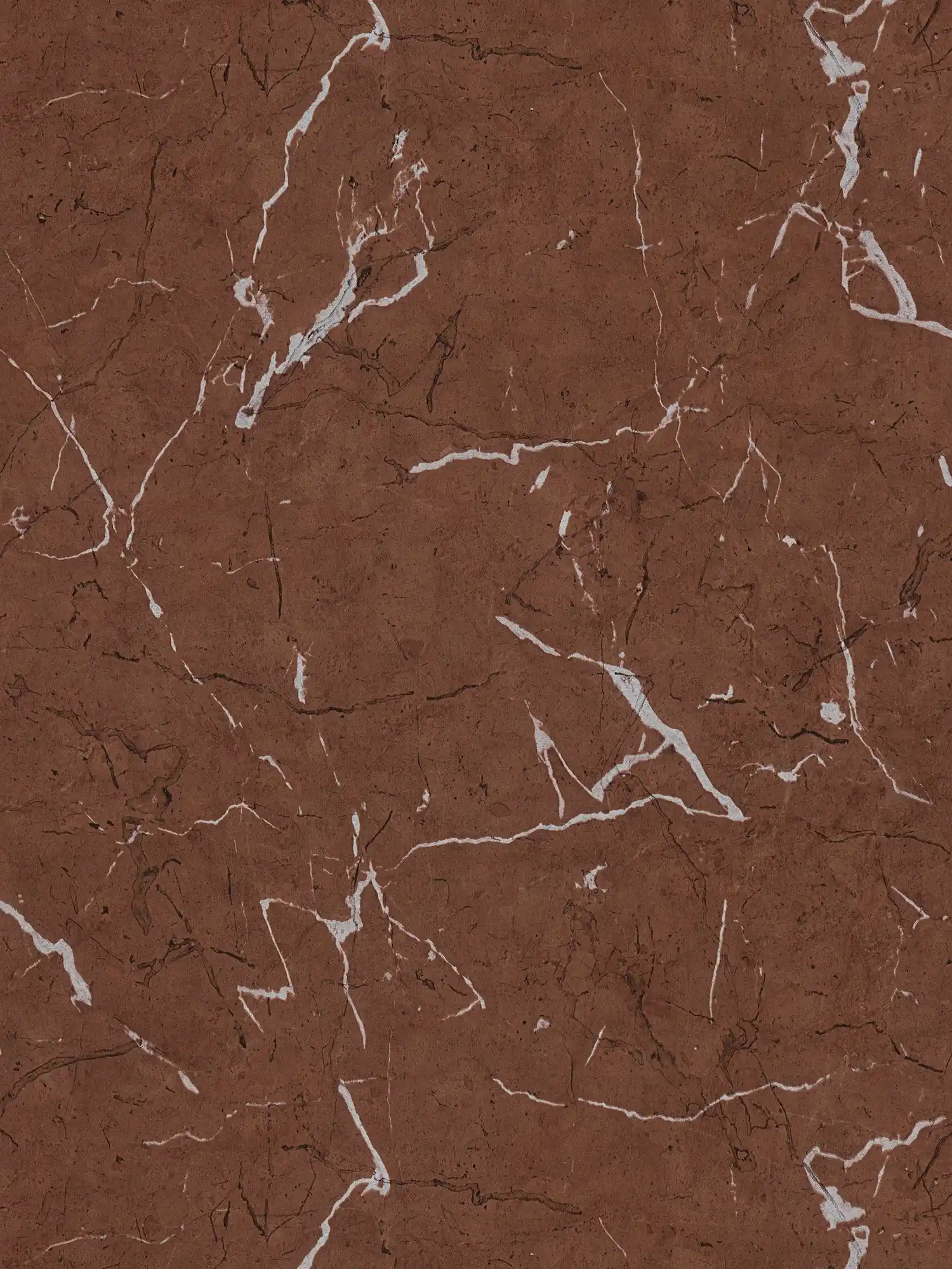 Vliesbehang marmerlook met glanseffect - bruin, metallic