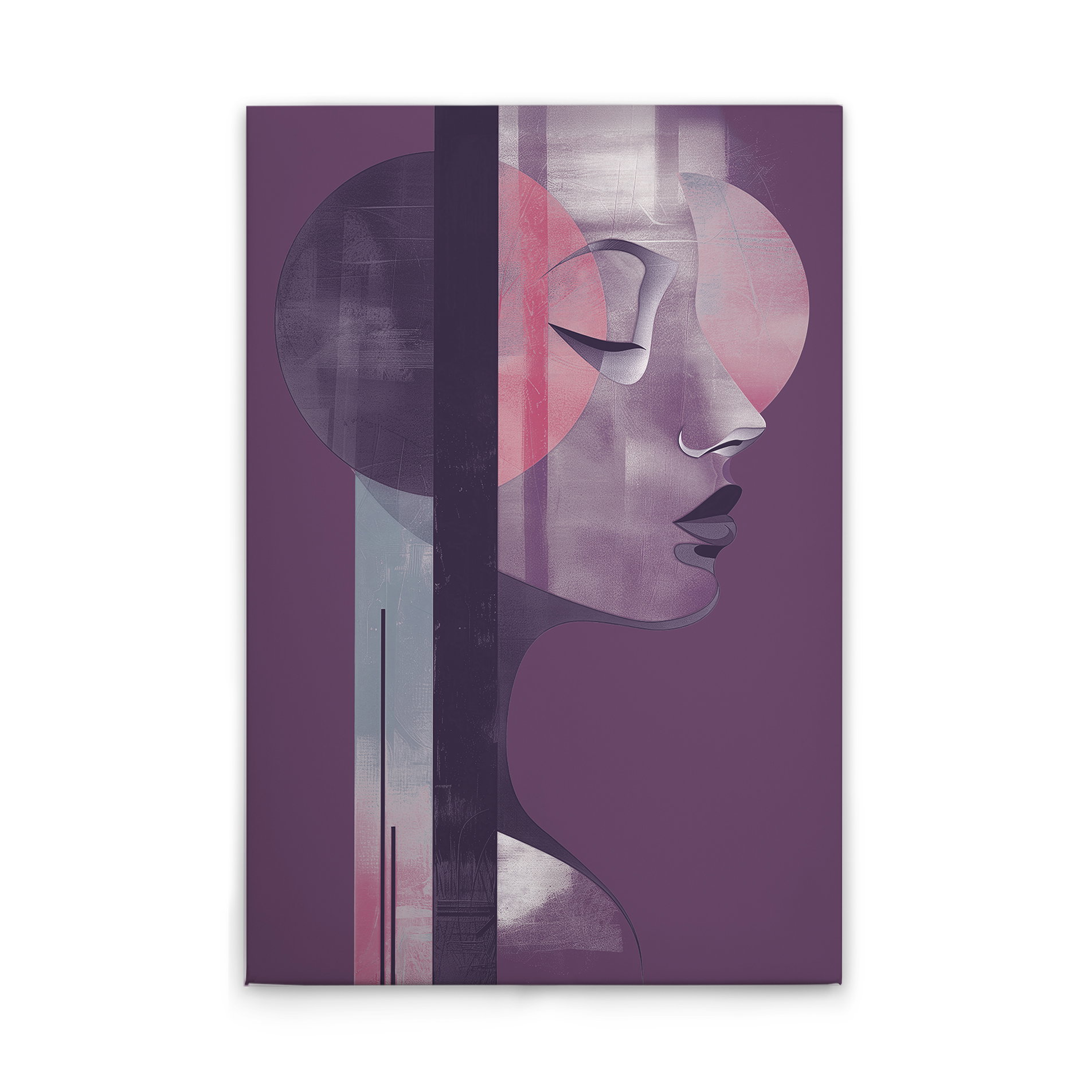             Eleganter Ausdruck - Leinwandbild in Lila und Rosa – 30 x 45 cm - Violett, Blau
        