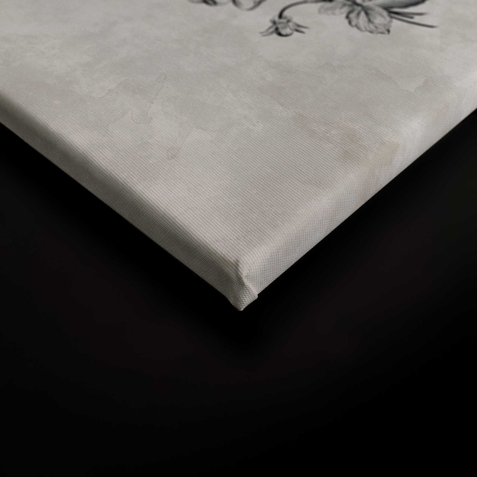             Leinwandbild Blumen im Zeichenstil – 0,90 m x 0,60 m
        
