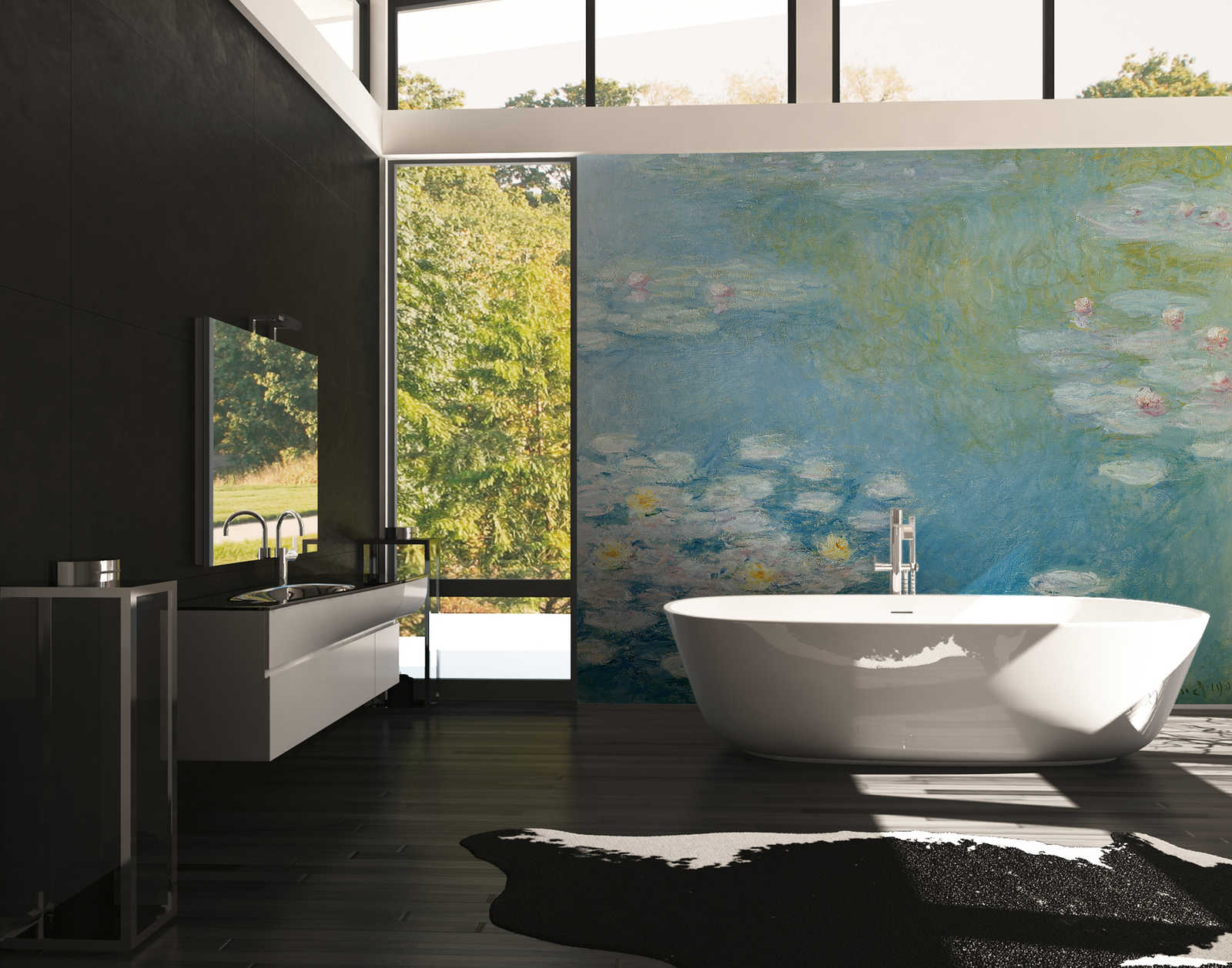Badewanne, Freistehende Badewanne, Badezimmer, Große Wanne, Wandbild-Motiv