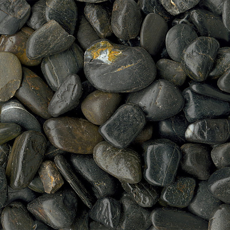 Steine, Flusskiesel, Glatte, Schwarze Steine, Steingrund