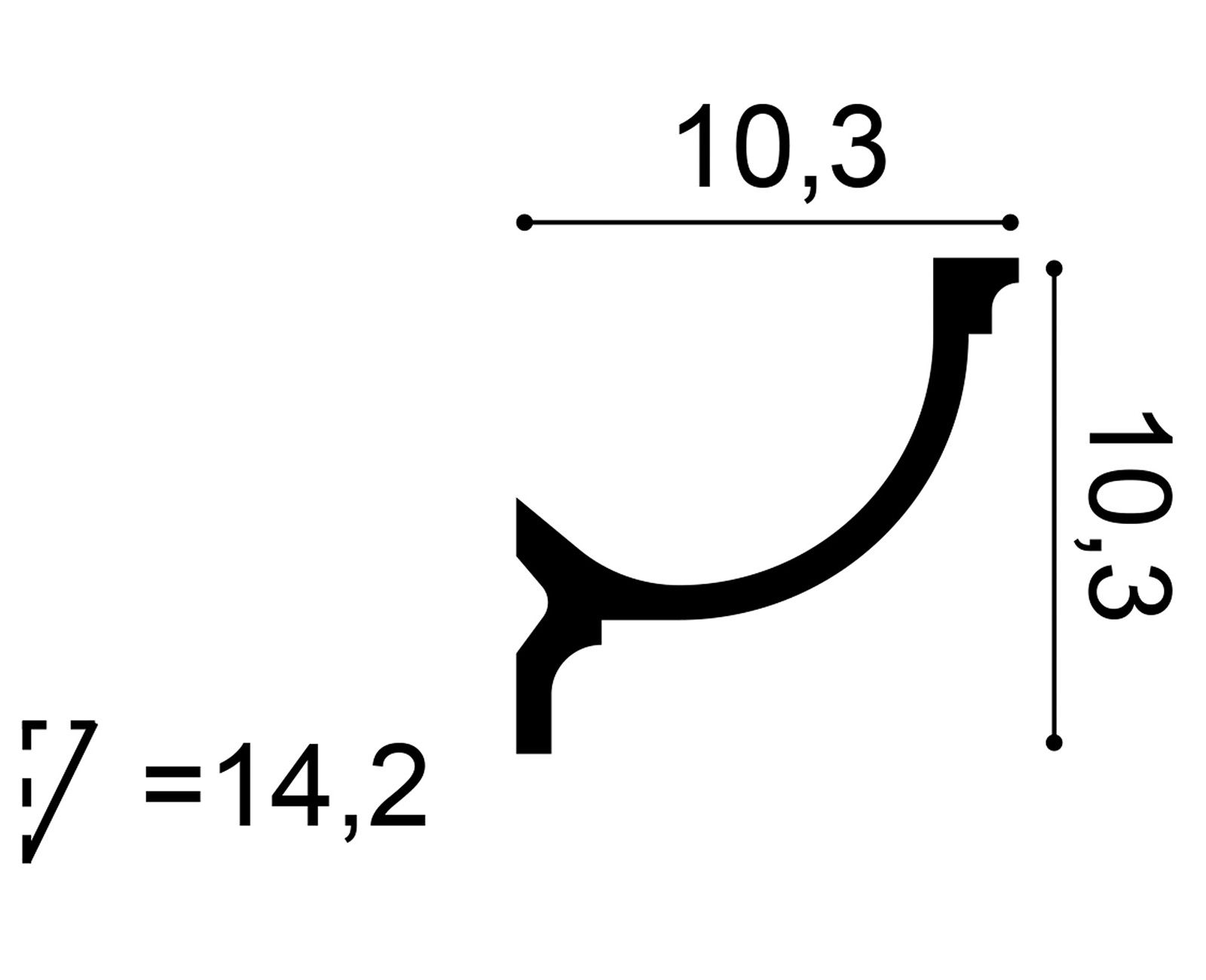             Klassische Zierleiste für indirekte Beleuchtung Buenos Aires – C902F
        