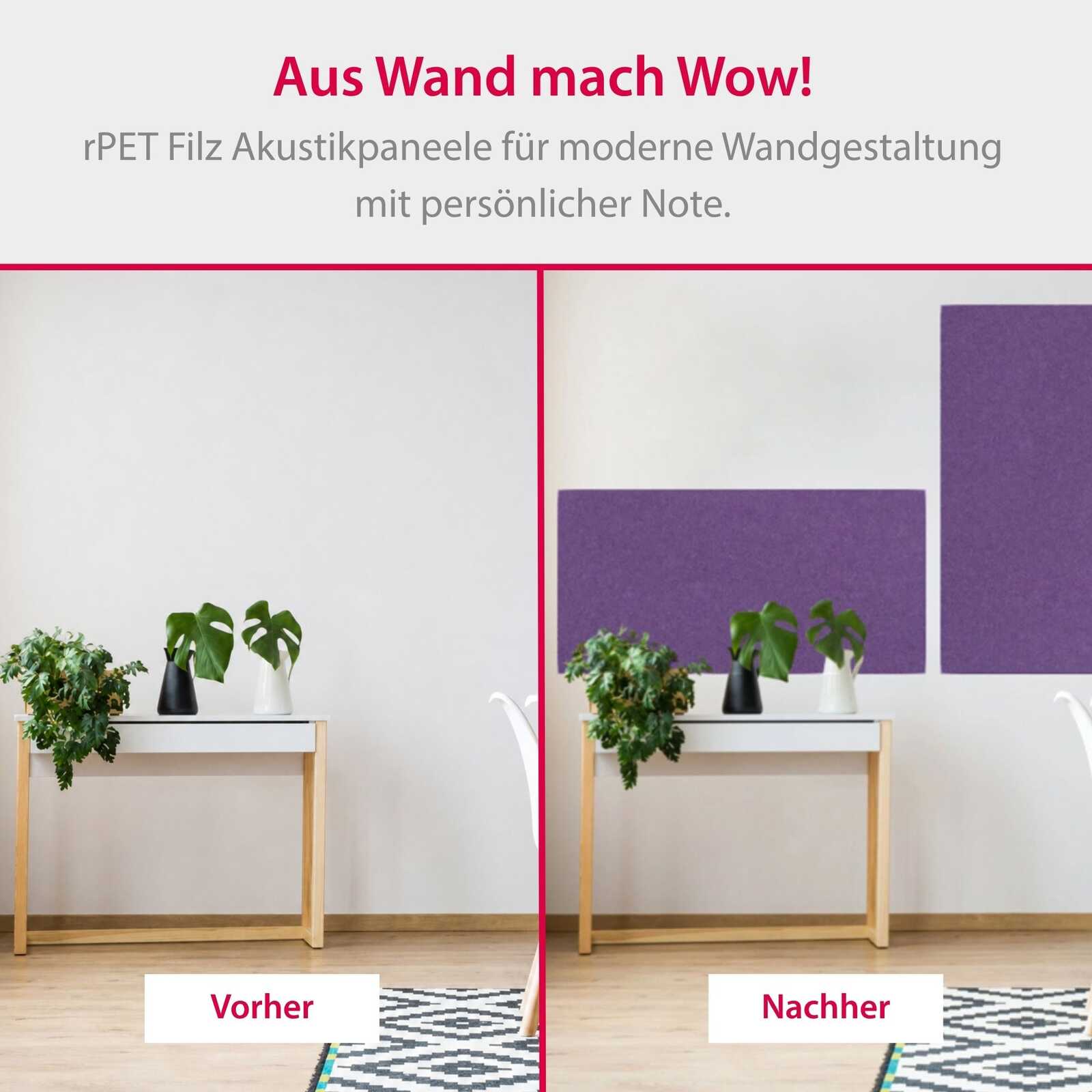 Wandpaneel, Akustikpaneel, rPET, Blumentopf, Tisch