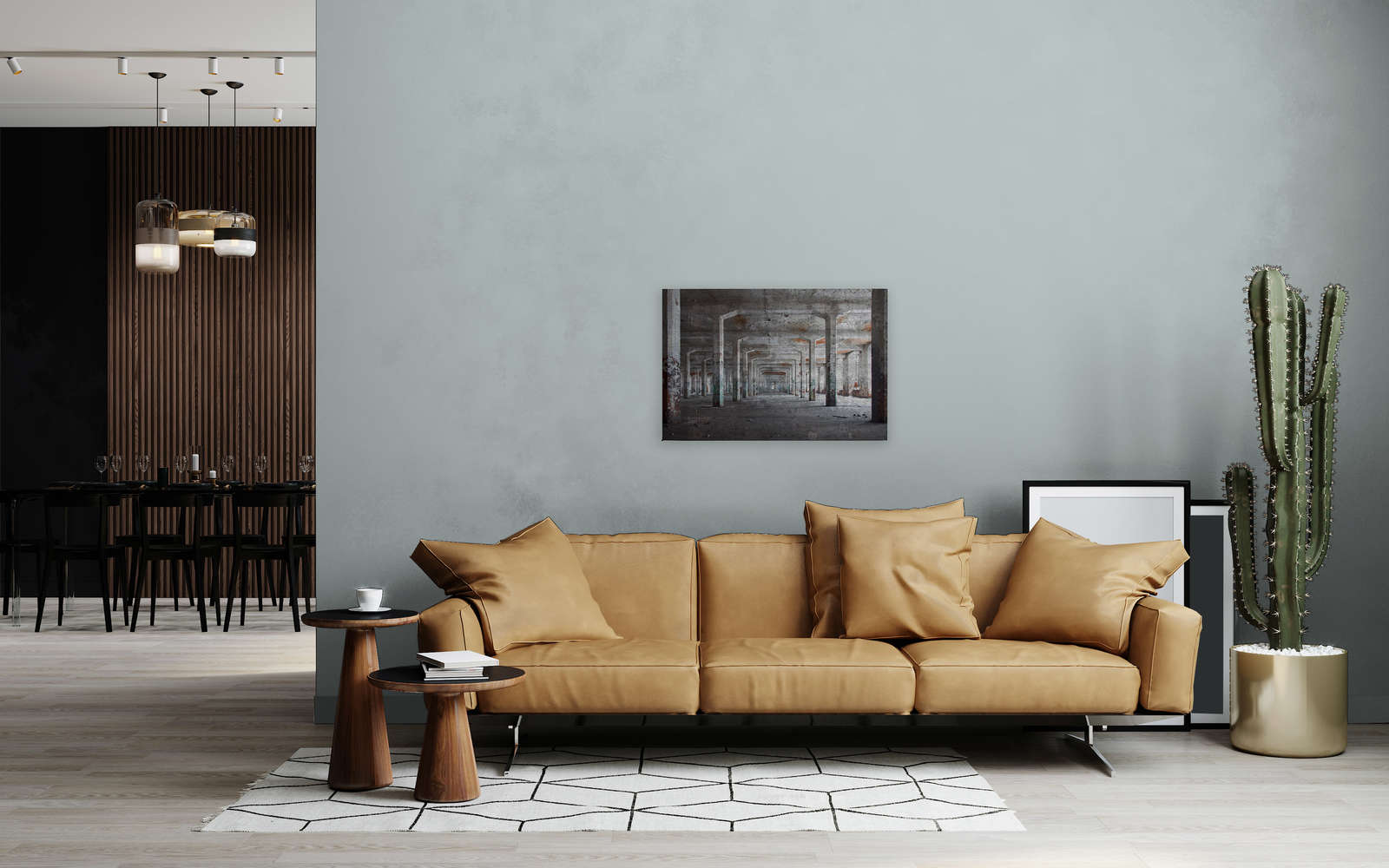             Leinwand mit altem Gebäude aus Beton mit 3D-Optik – 0,90 m x 0,60 m
        