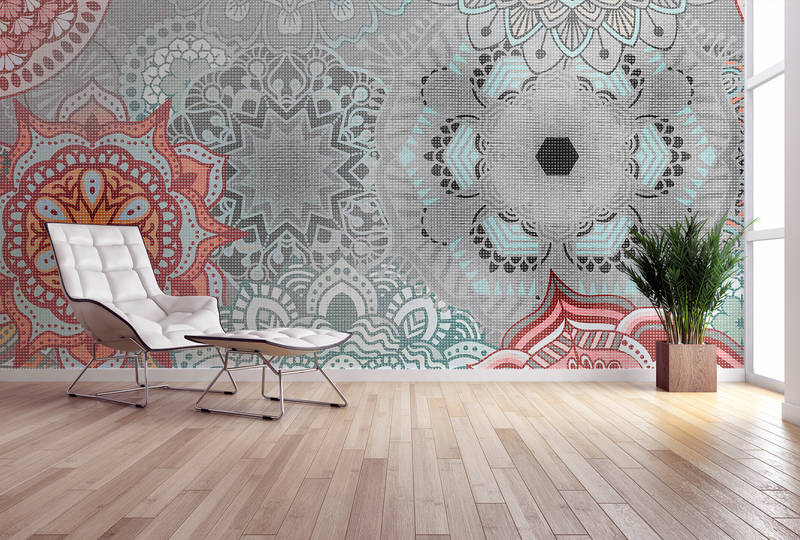 Wandtapete, Papiertapete, Muster, Mandala, Wohnzimmer