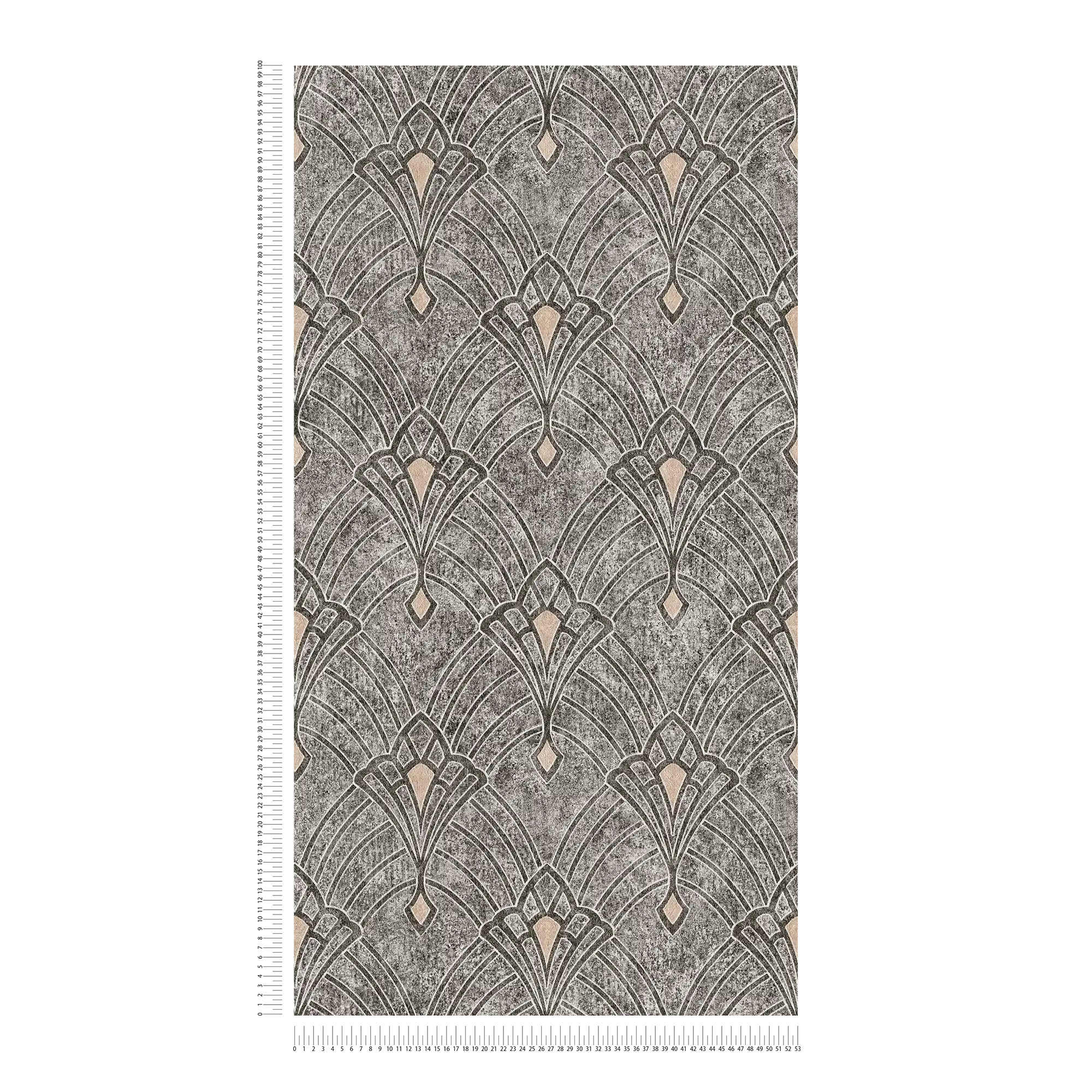             Metallic Tapete Schwarz mit Glanzeffekt & Farbstruktur
        