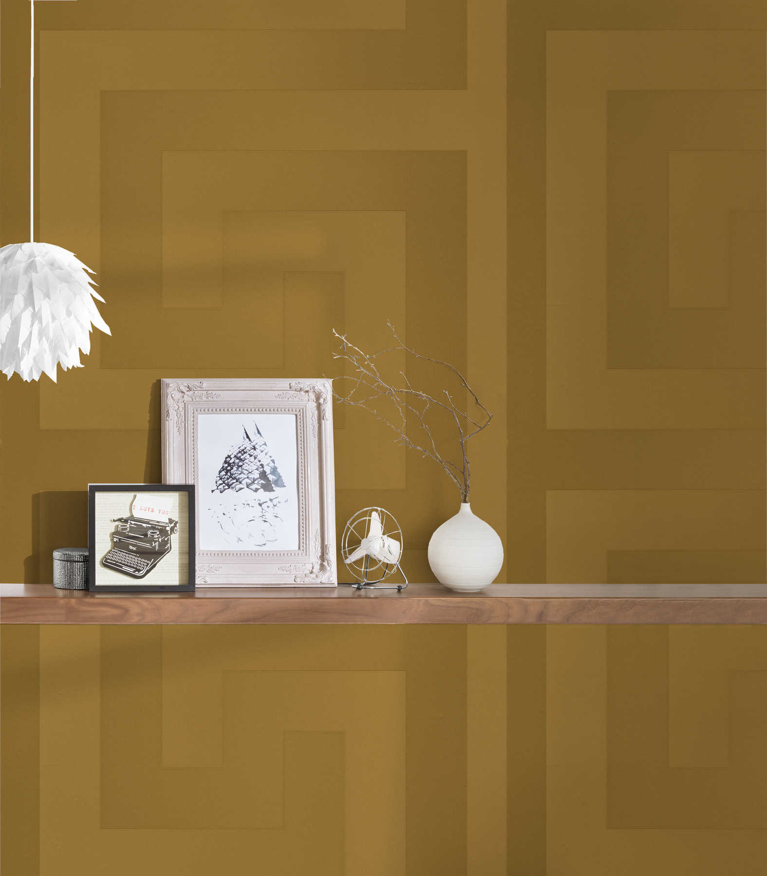             Gold Tapete VERSACE mit Struktureffekt – Metallic
        