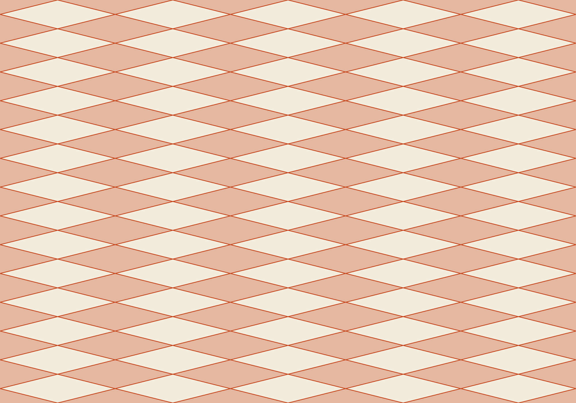             Fototapete mit Rauten & Linienmuster – Orange, Beige | Premium Glattvlies
        