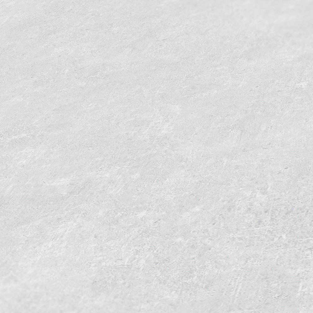             Tapete Uni mit Farbschraffur im Vintage Look – Weiß
        