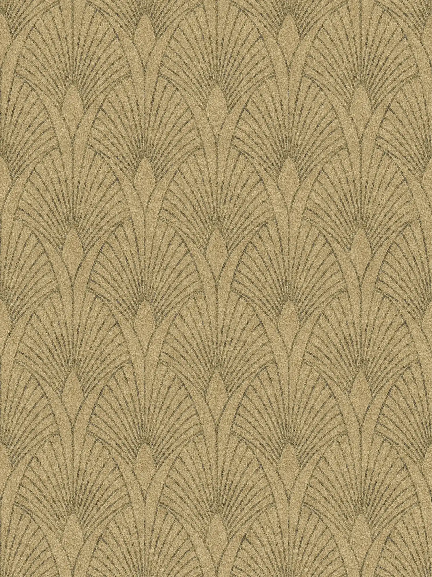             Art Déco Tapete im Glamour Look – Gold, Beige, Braun
        