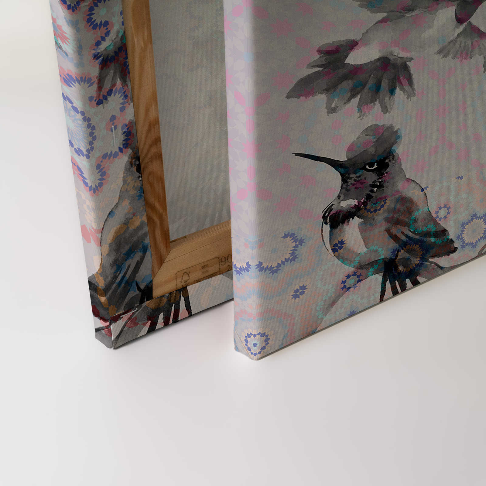             Leinwandbild Natur Design im Collage Stil | exotic mosaic 3 – 0,90 m x 0,60 m
        