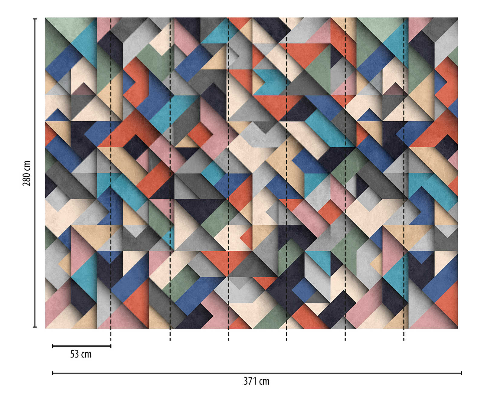             Tapeten Neuheit | 3D Motivtapete mit geometrischem Colour Block Design
        