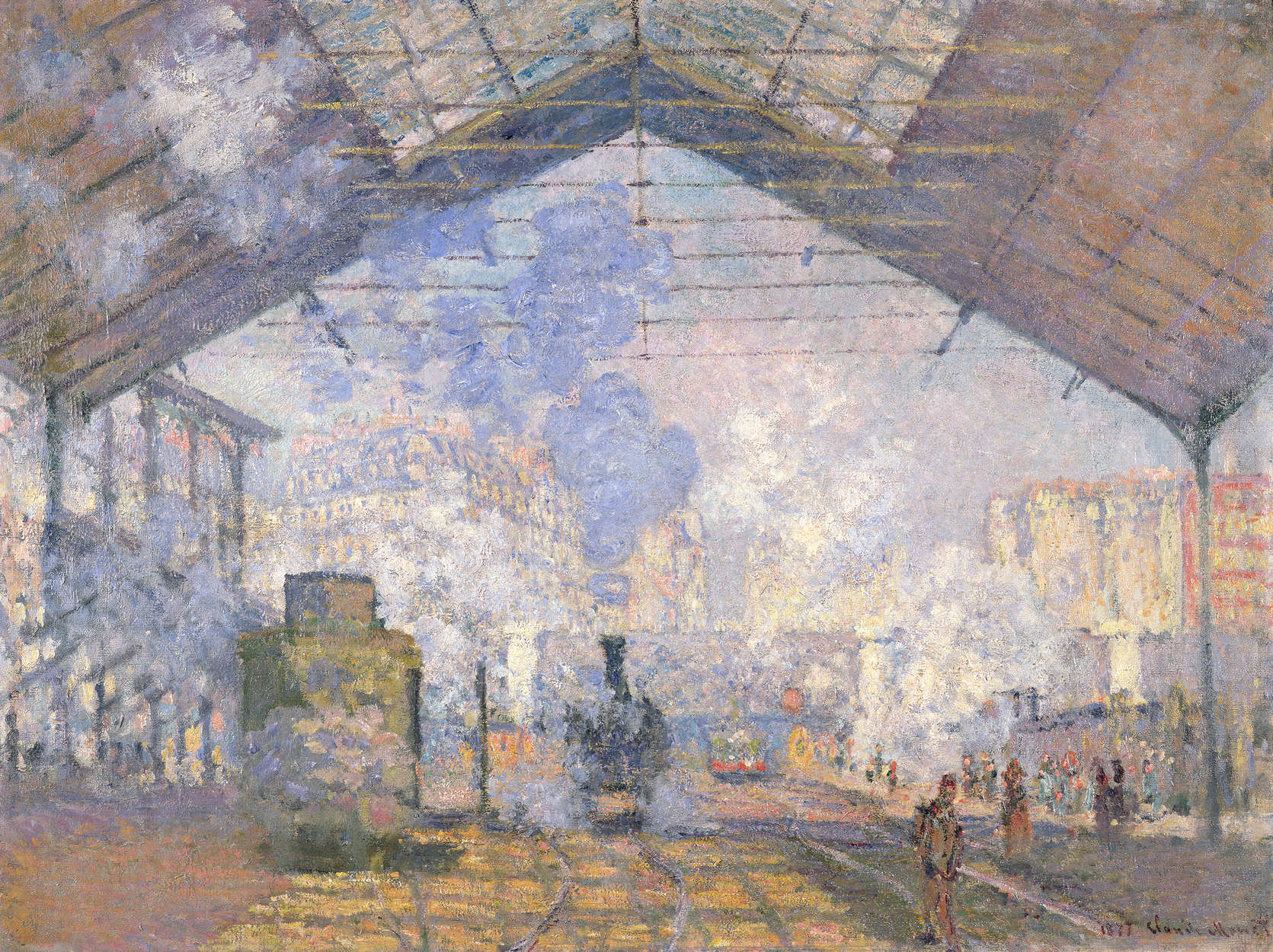 1art1 Claude Monet Die Elster Fußmatte – 60x40 Cm, Rutschfest, Maschinenwaschbar
