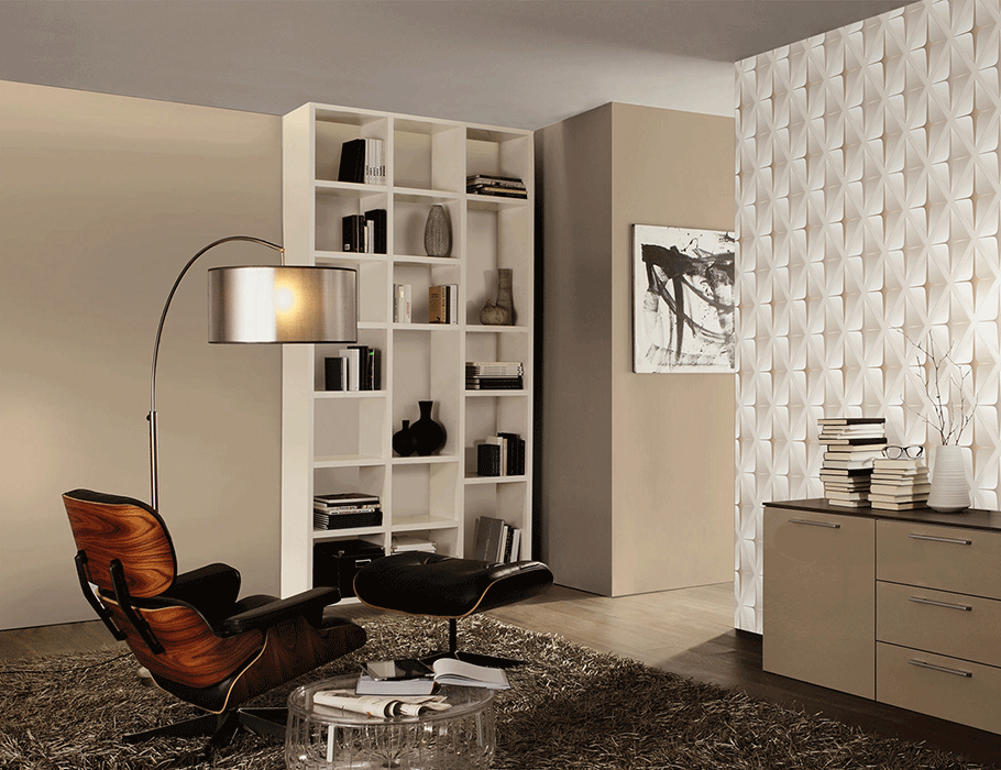 Retro Wallpaper Beige White