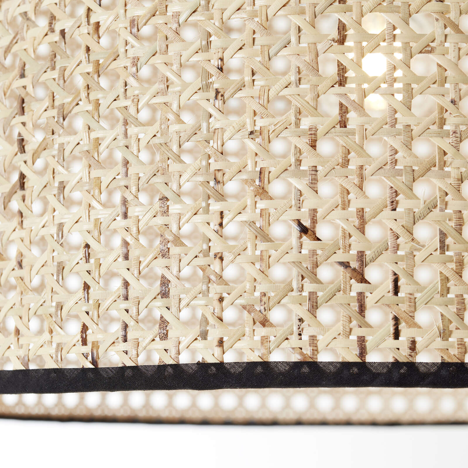 Bogenstandleuchte aus Rattan - Toni 7 – Beige