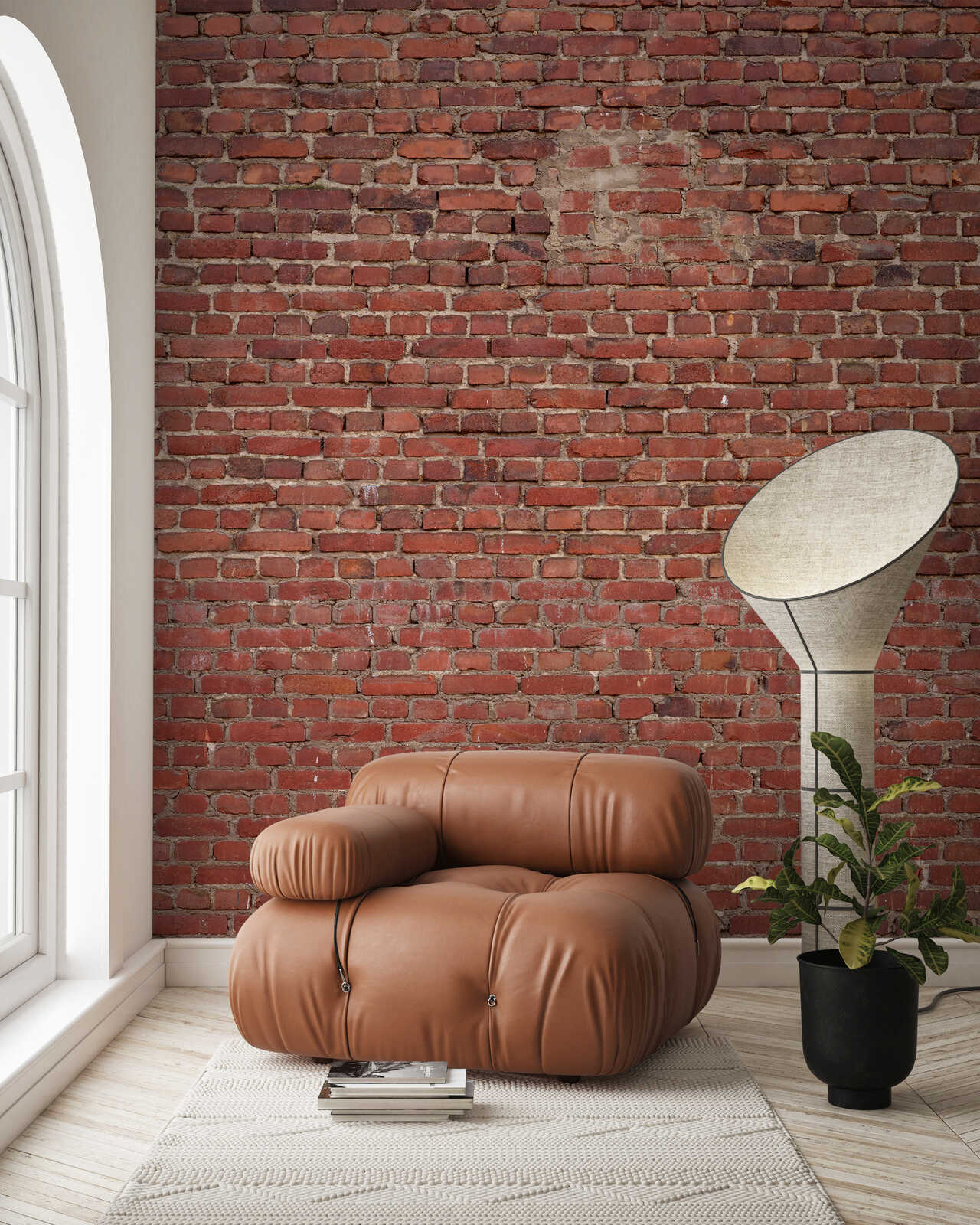 Sessel, Liege, Wohnzimmer, Ledersessel, Kaminrot