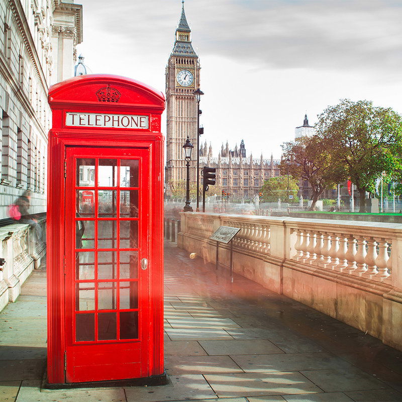         Red phone booth in London - Red, Brown, Green
    