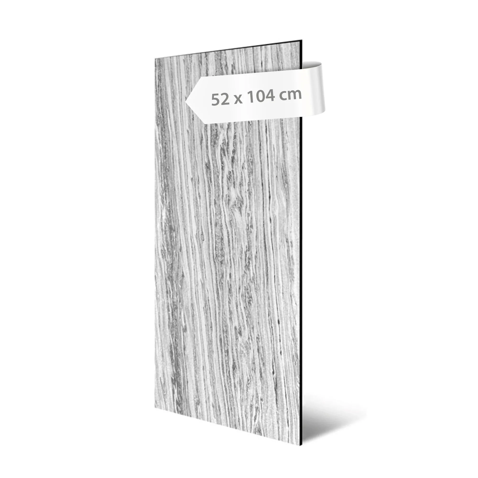 Real stone wall panels with a marble finish, 104 x 52 cm – grey