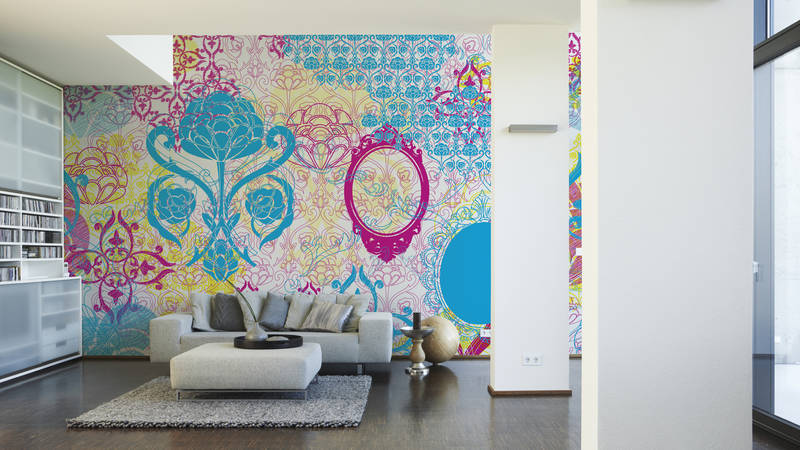             Bunte Fototapete Kinderzimmer Dekor für Mädchen
        