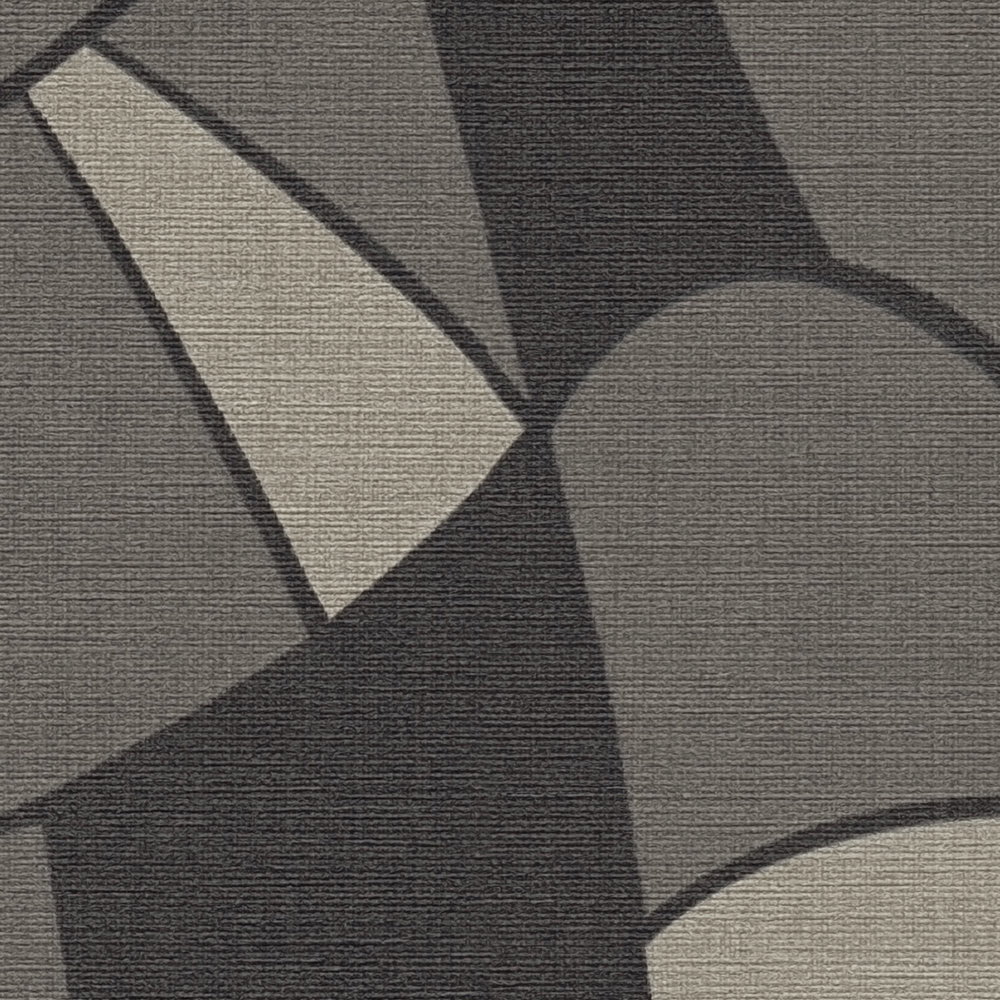 Vliestapete in geometrischen Stil – Schwarz