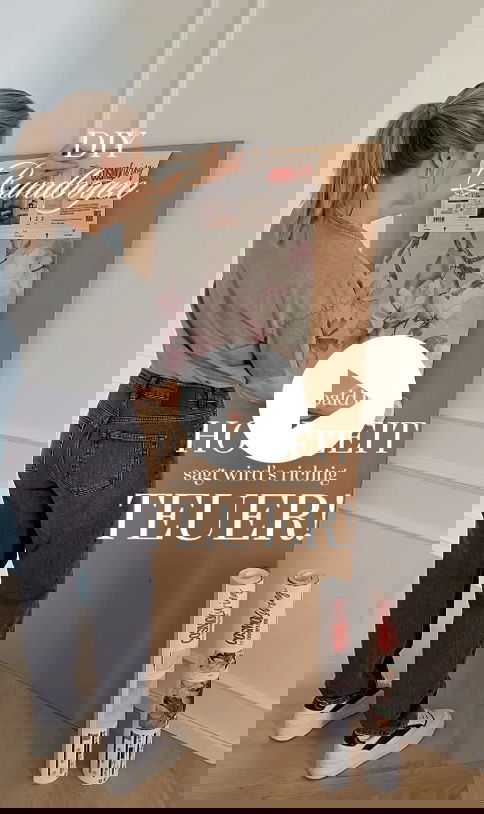 Person, Werbung, Hosen, Kopf, Plakat