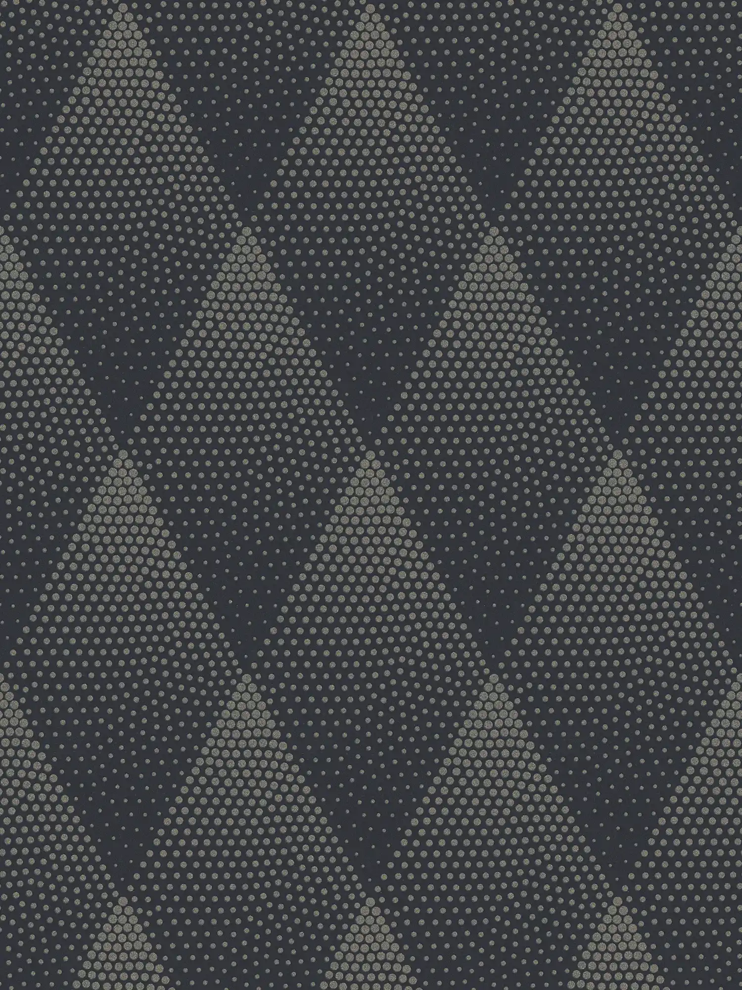         Papier peint à motifs Effet paillettes, style rétro - or, noir
    
