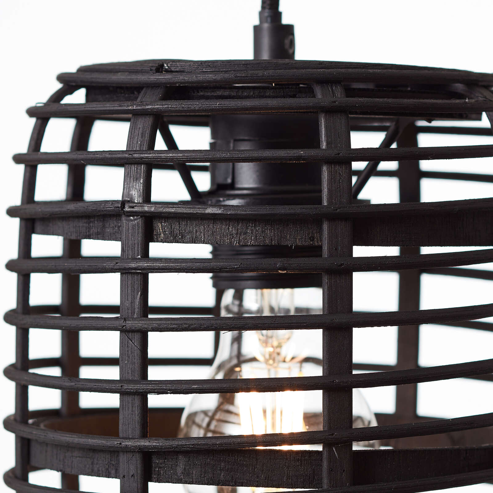             Bamboo pendant light - Elma 6 - Brown
        