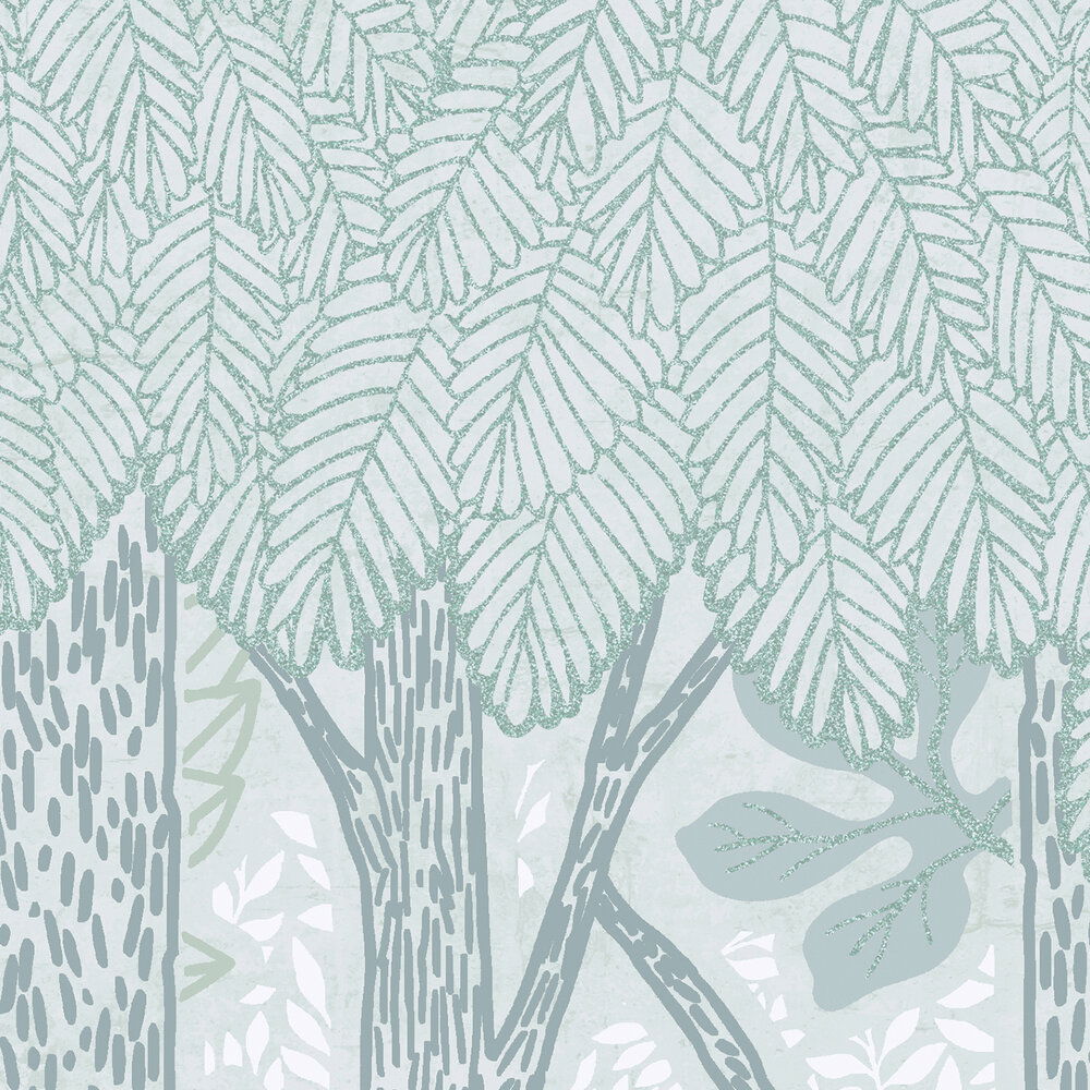             Zauberhafte Wald Kinderzimmer Vliestapete mit Waldtieren für kleine Naturfreunde – Braun, Grün, Weiß
        