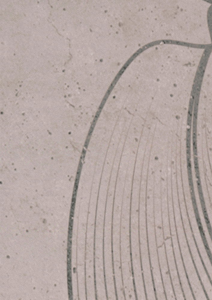             Tapeten-Neuheit | Graue Blumen-Tapete Lilien im Line Art Stil
        