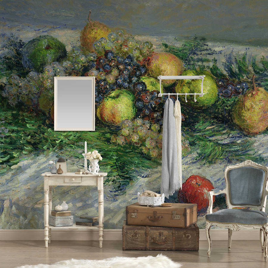 Möbel, Vintage, Wanddekoration, Kleiderleiste, Früchte-Motiv