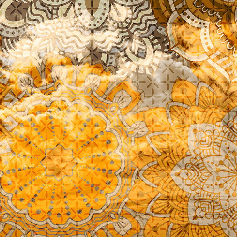         Ornament Vliestapete – Fototapete im Used-Look mit goldener Patina Struktur – Bronze, Beige
    