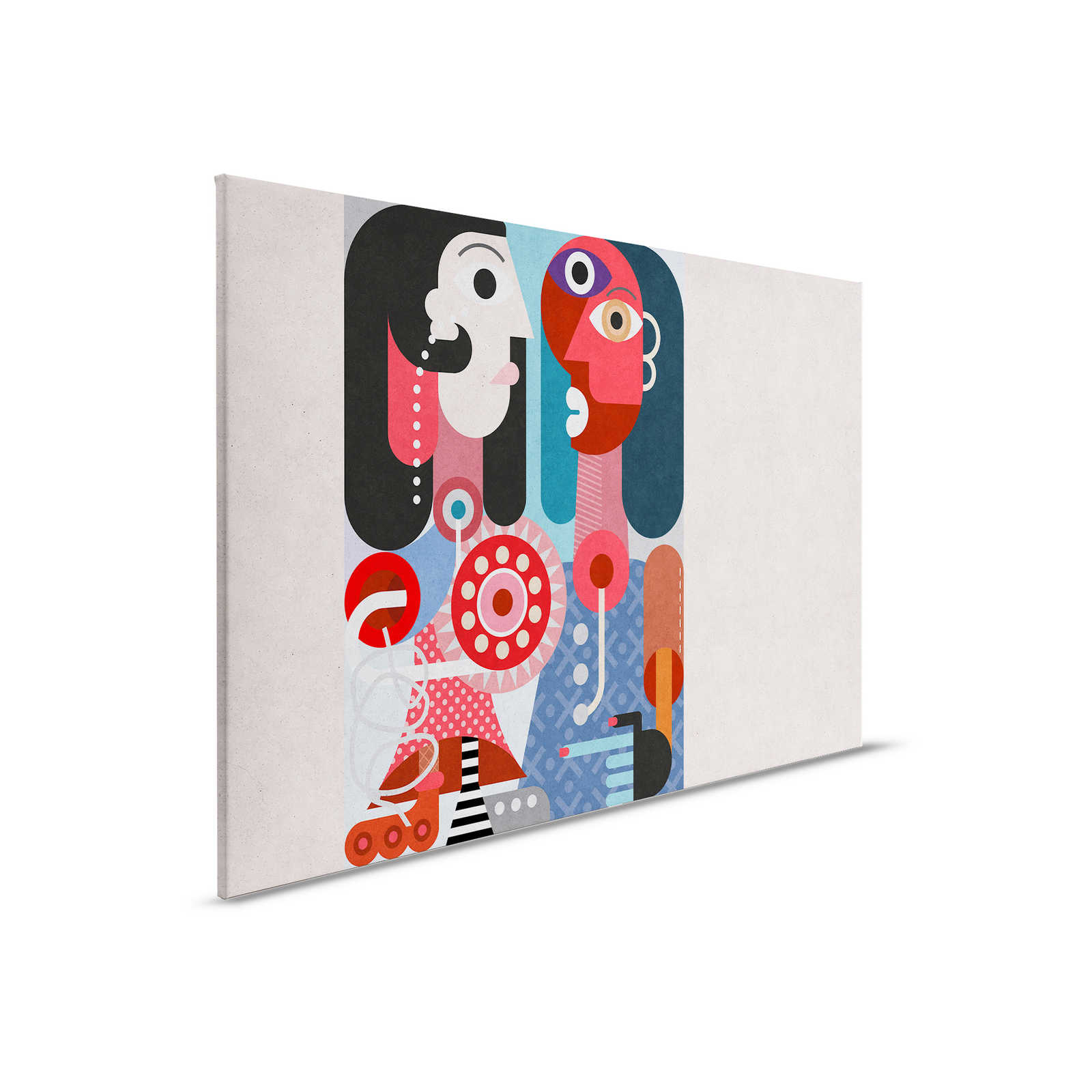         Couples 3 - Pop Art Couple toile en structure béton - 0,90 m x 0,60 m
    