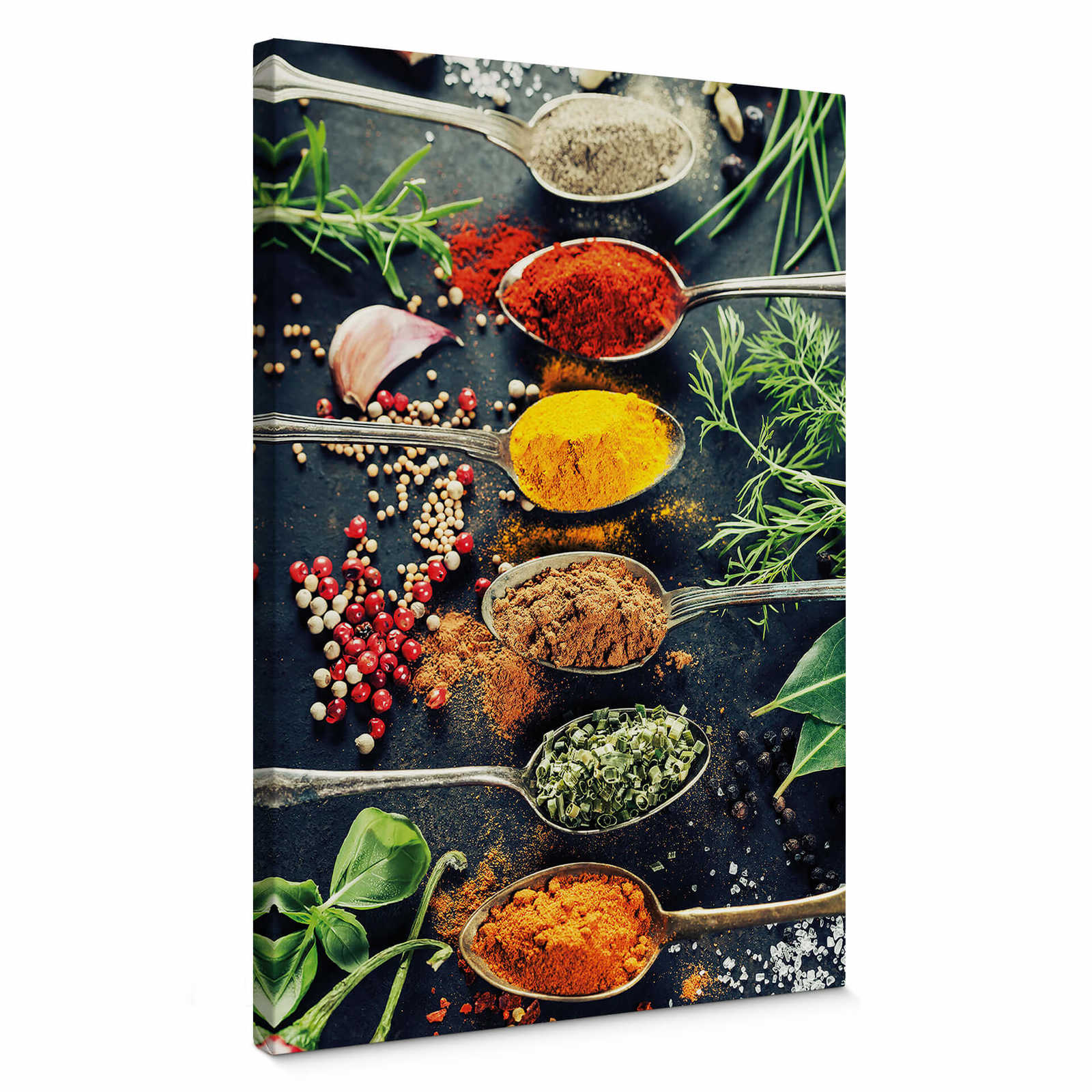             Cuisine toile épices sur cuillère - 0,50 m x 0,70 m
        