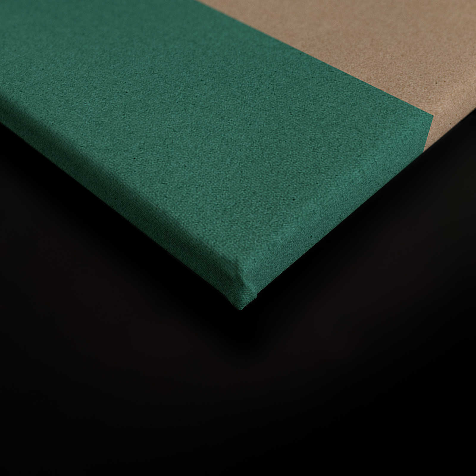             Parisienne 3 - Retro Leinwandbild Mode Druck 20er Jahre in Blau & Grün – 0,90 m x 0,60 m
        