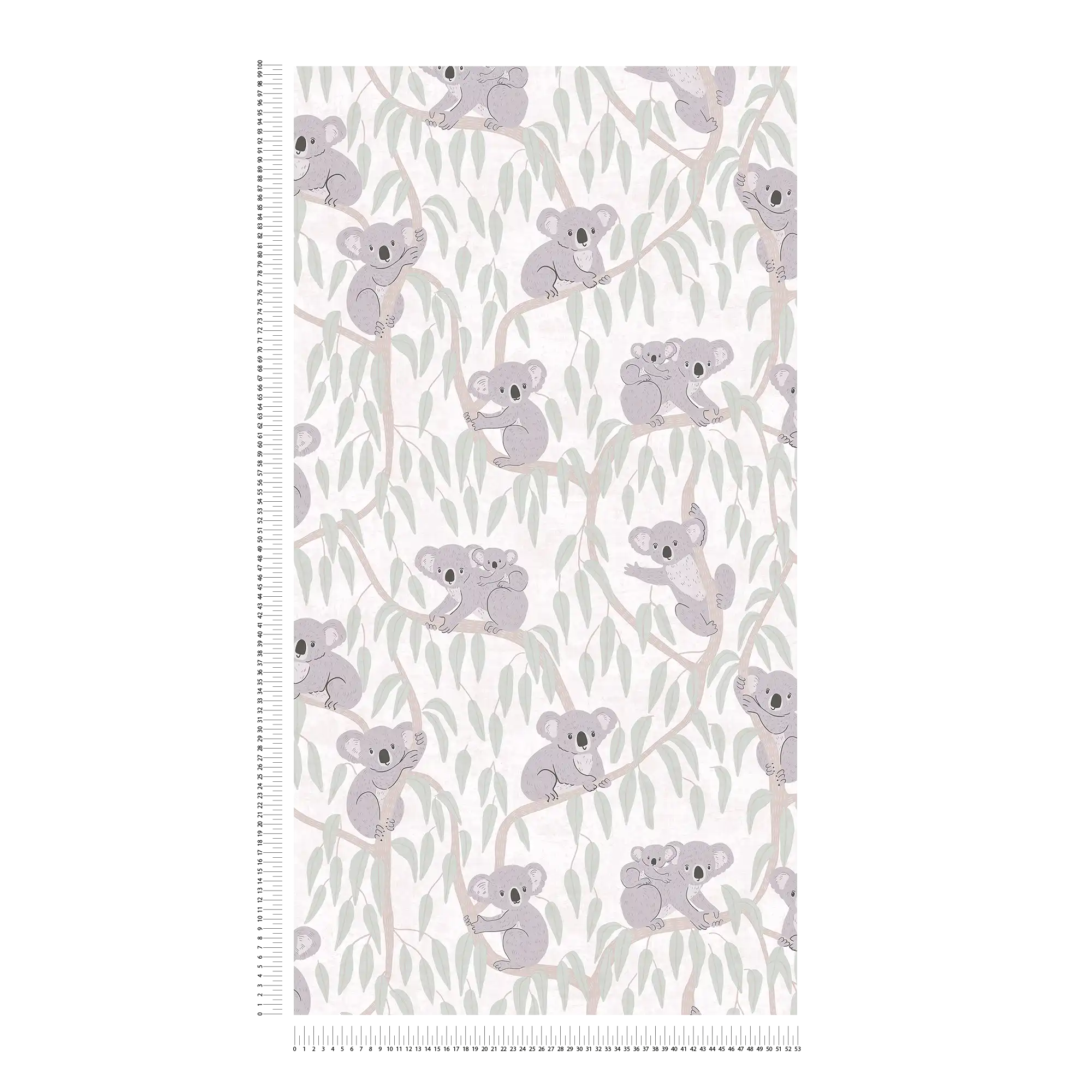             Dschungel Kinderzimmer Vliestapete mit Koala-Motiven – Verspielte Tierwelt für ein gemütliches Kinderzimmer – Beige, Creme, Grün
        