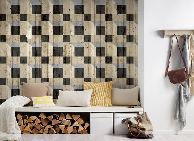 Innenarchitektur, Kissen, Dekoration für Zuhause, Holzpaneele