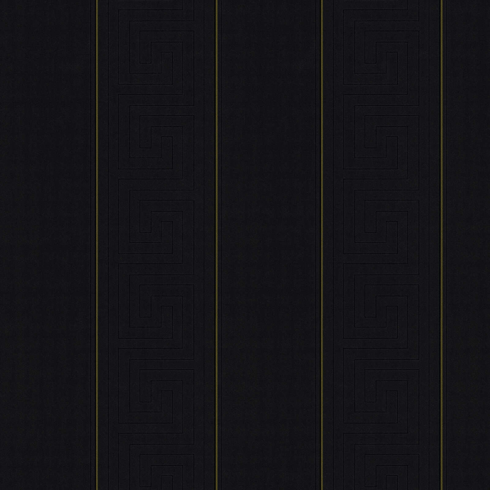         VERSACE behang zwart met streepmotief - zwart, goud
    