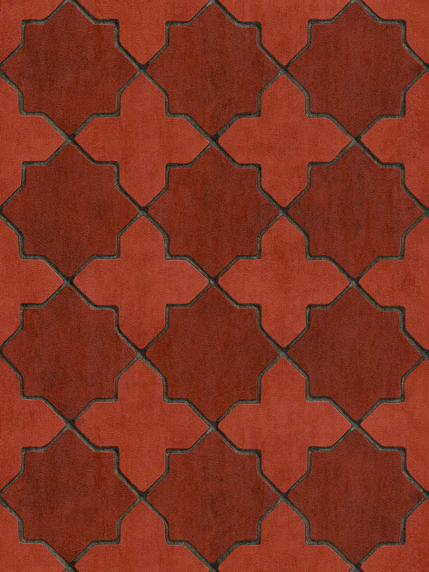         Tile wallpaper oriental - red, grey, black
    