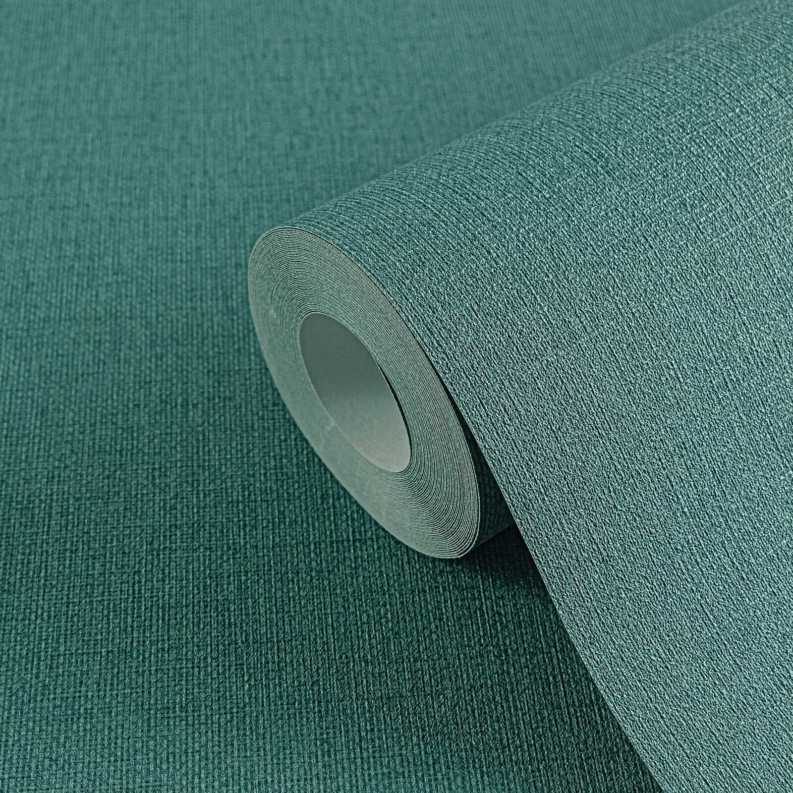 Unifarbende Vliestapete in matter Optik von MICHALSKY – Blau, Grün