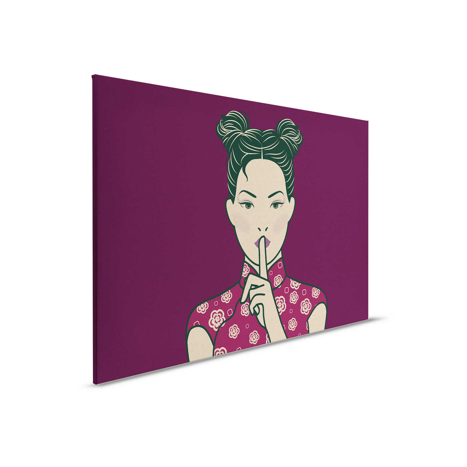         Himari 3 - pssst, mangastijl op canvas in kartonnen structuur - 0.90 m x 0.60 m
    