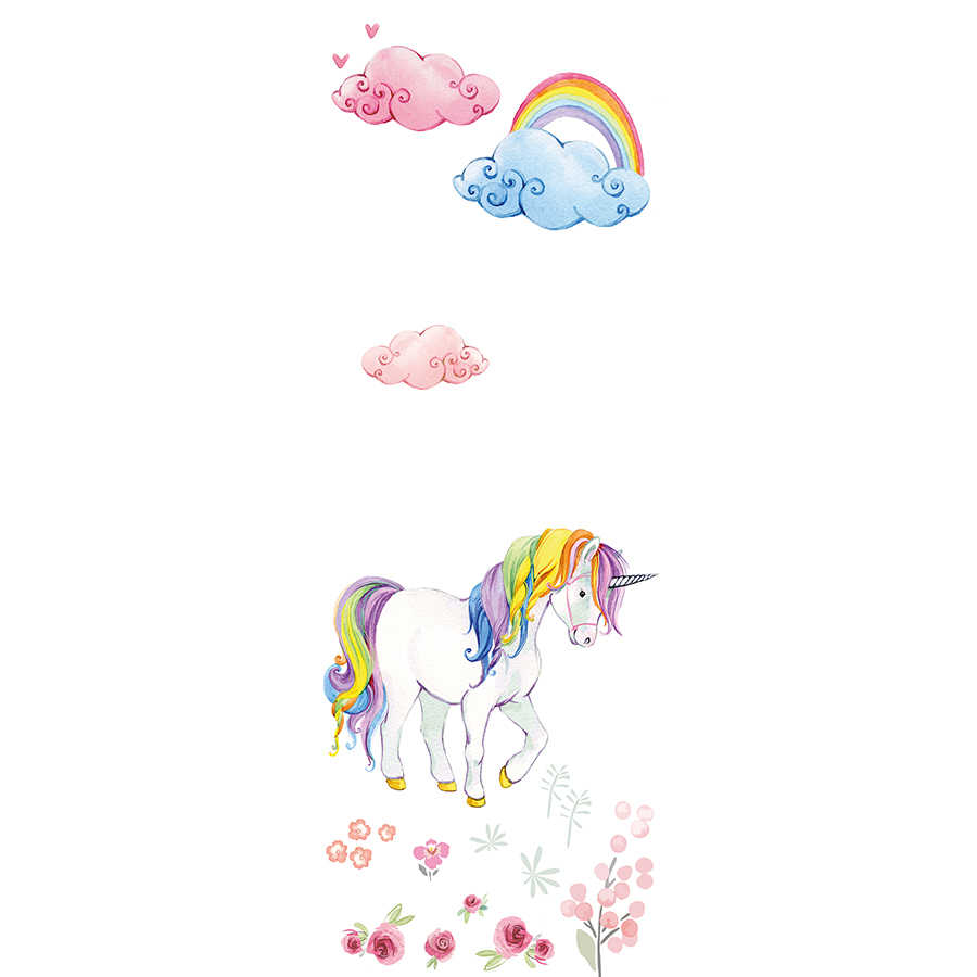 Regenbogen, Wolke, Einhorn, Blumen, Rosen